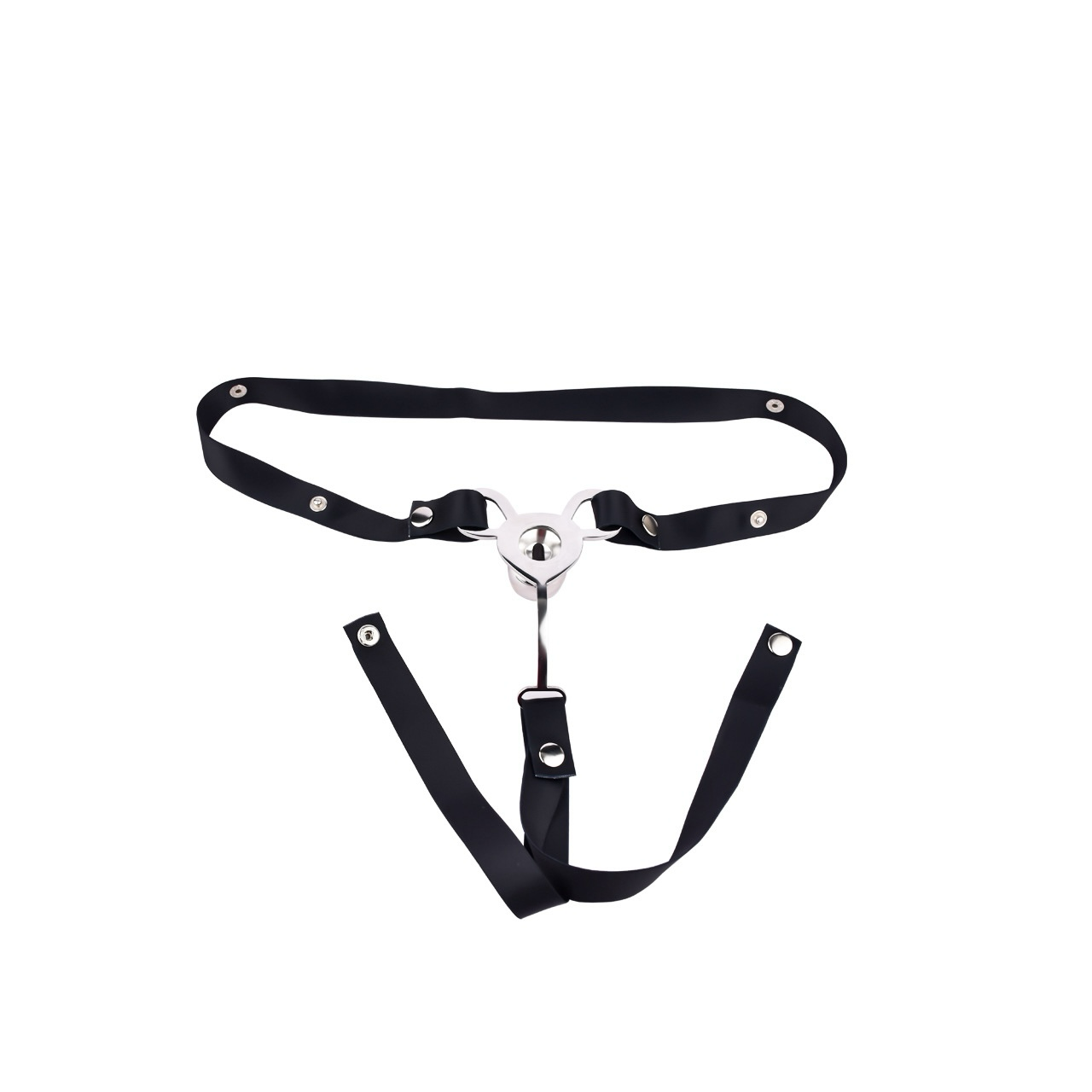 Minimalist Inverted Chastity Cage with Adjustable Nylon Belt for Sissy Ladyboy Crossdresser Negative Cock Penis Lock