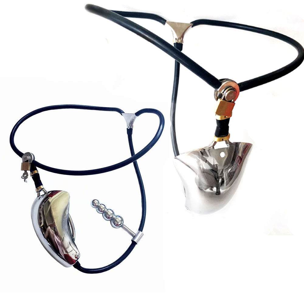Invisible Male Chastity Belt with Cock Cage Shield and Anal Plug Chastity Belt For Men