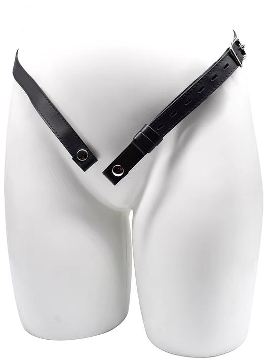 Adjustable PU Leather Belt for Chastity Cage Faux Leather Strap for Male Cockcages