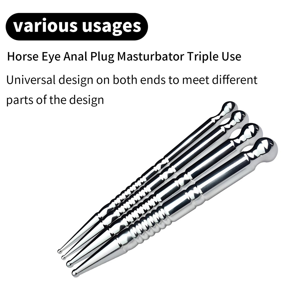 Stainless Steel Dual-Ended Urethral Sound & Anal Plug Hardcore Stretch & Fill