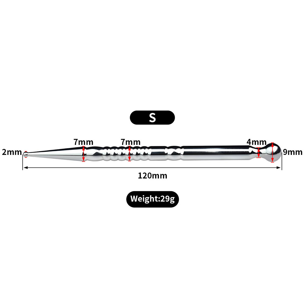 Stainless Steel Dual-Ended Urethral Sound & Anal Plug Hardcore Stretch & Fill