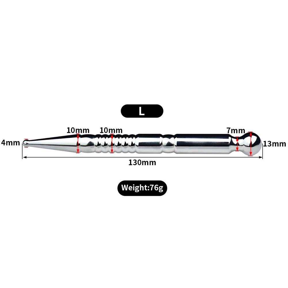 Stainless Steel Dual-Ended Urethral Sound & Anal Plug Hardcore Stretch & Fill