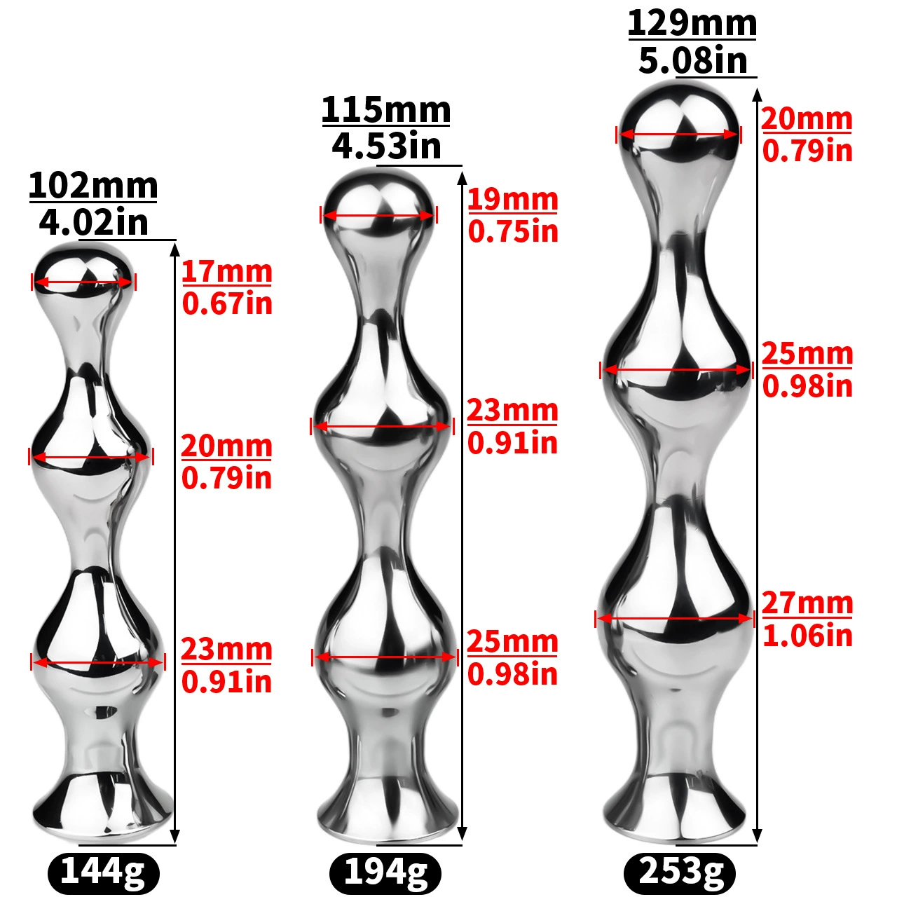 Unisex Detachable Five-Finger Stainless Steel Anal Plug – G-Spot & Prostate Massager