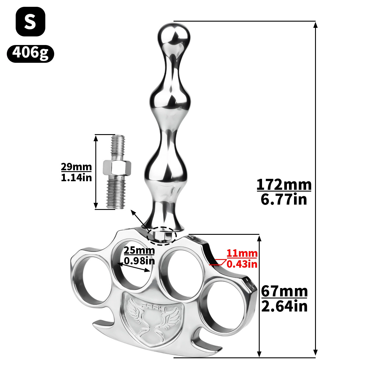 Unisex Detachable Five-Finger Stainless Steel Anal Plug – G-Spot & Prostate Massager