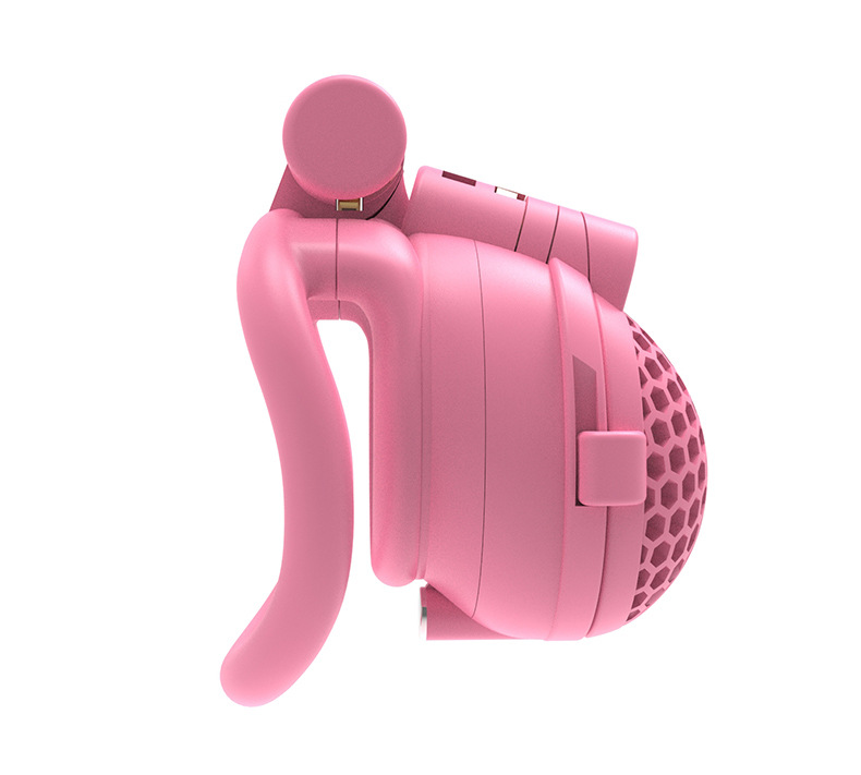 Upgraded Breathable Chastity Cage with Spikes and Removable Cap - Black/Pink