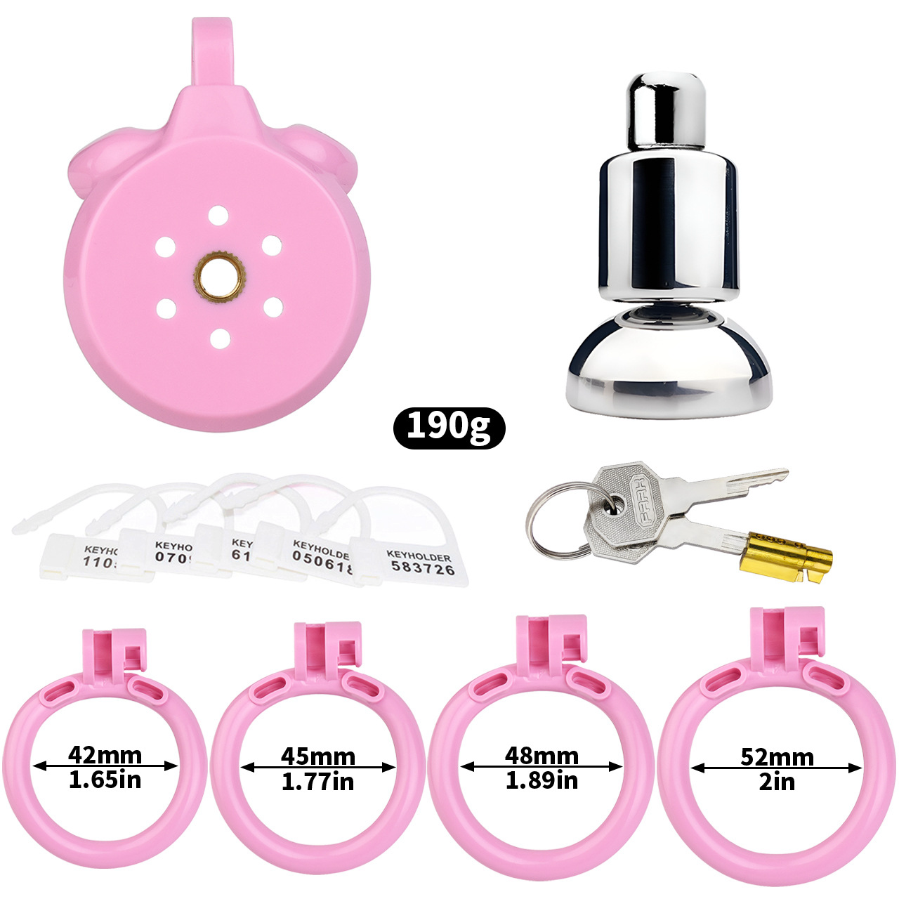 Small Flat & Inverted Chastity Cage with Elastic Belt Micro Negative Cock Cage for Man