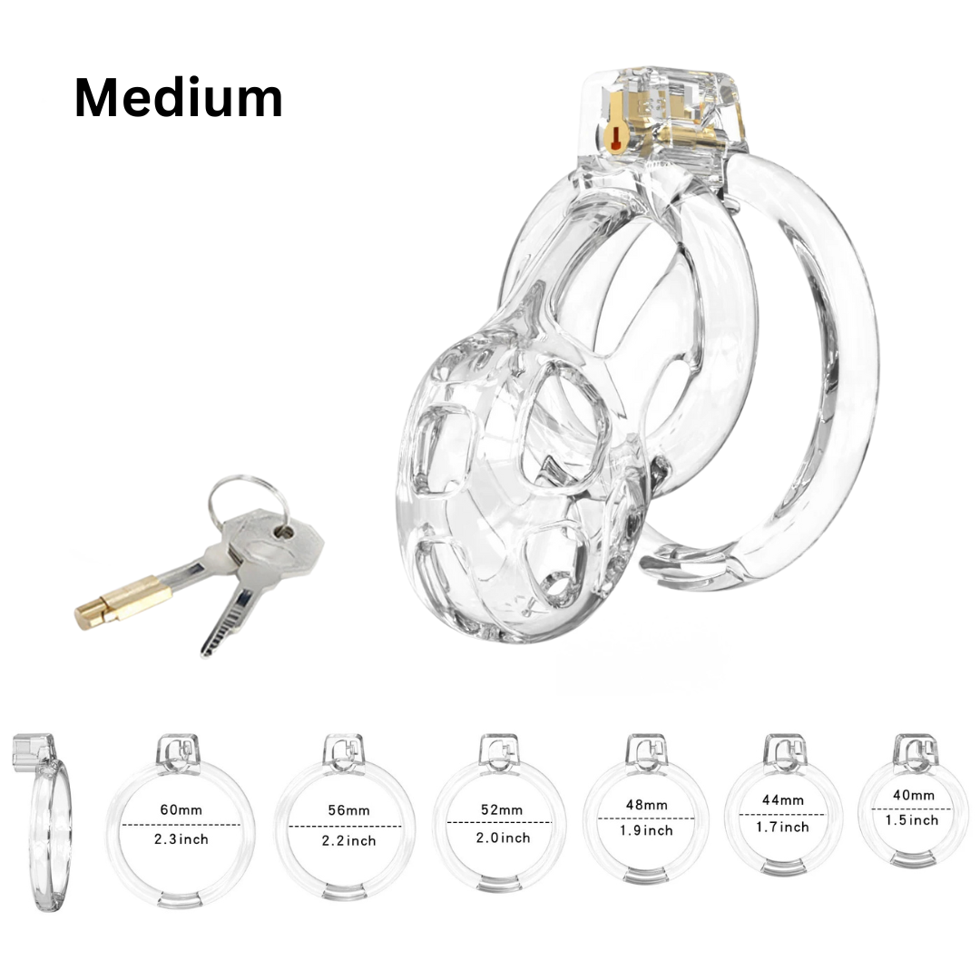 Flexible Soft Silicone Cobra Chastity Cage Set Comfy Cock Cage for Beginners