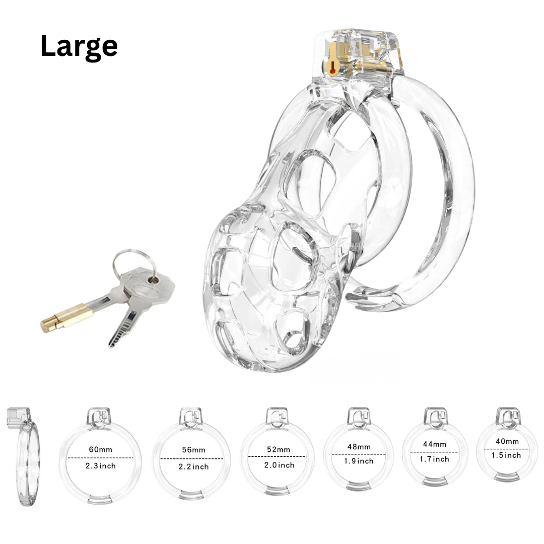 Flexible Soft Silicone Cobra Chastity Cage Set Comfy Cock Cage for Beginners