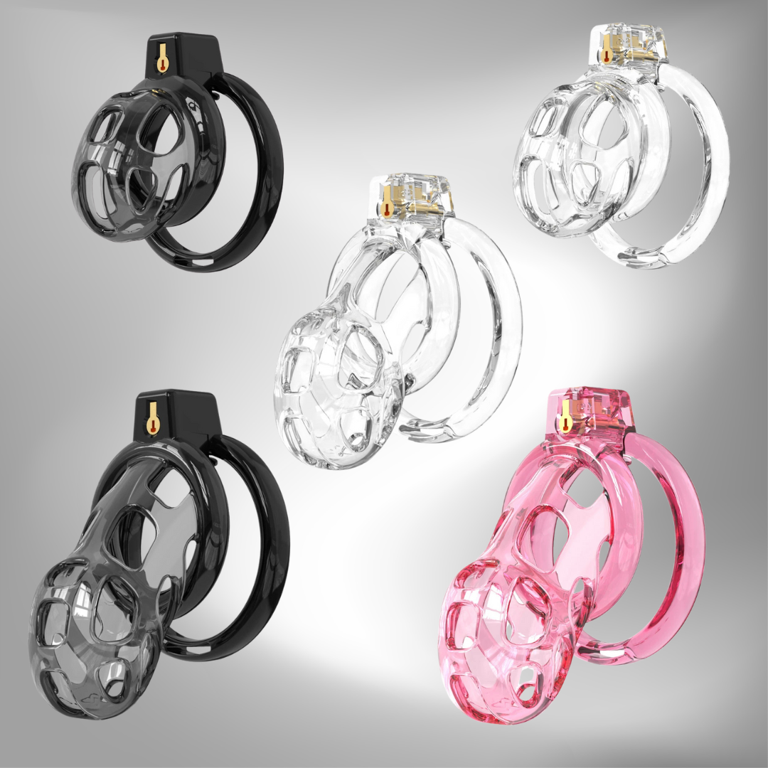 Flexible Soft Silicone Cobra Chastity Cage Set Comfy Cock Cage for Beginners