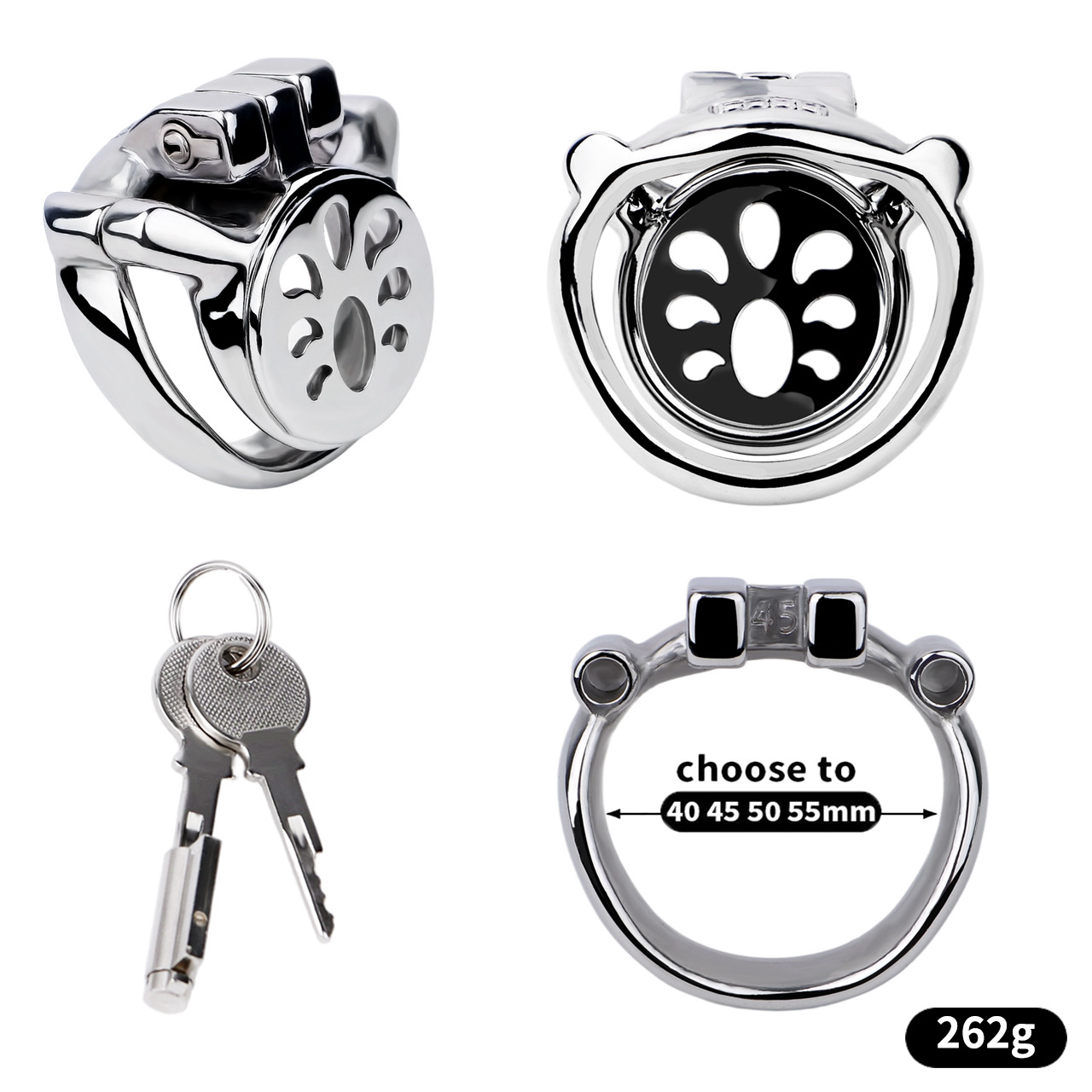 Ultra-Flat & Ventilated Male Chastity Cage Anti-Escape Chastity Cock Lock for Men