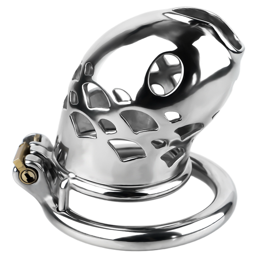 Goldfish Stainless Steel Chastity Device Male Locking Cage