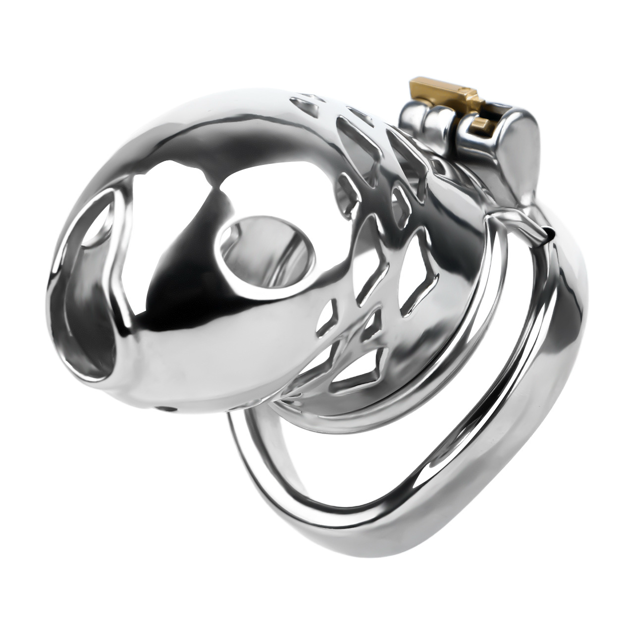 Goldfish Stainless Steel Chastity Device Male Locking Cage