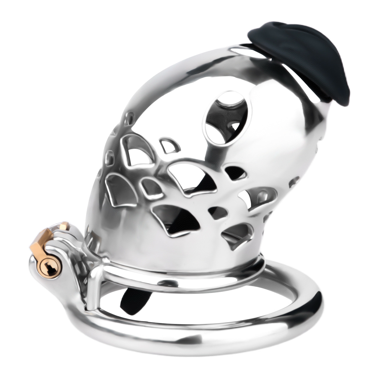 Goldfish Stainless Steel Chastity Device Male Locking Cage