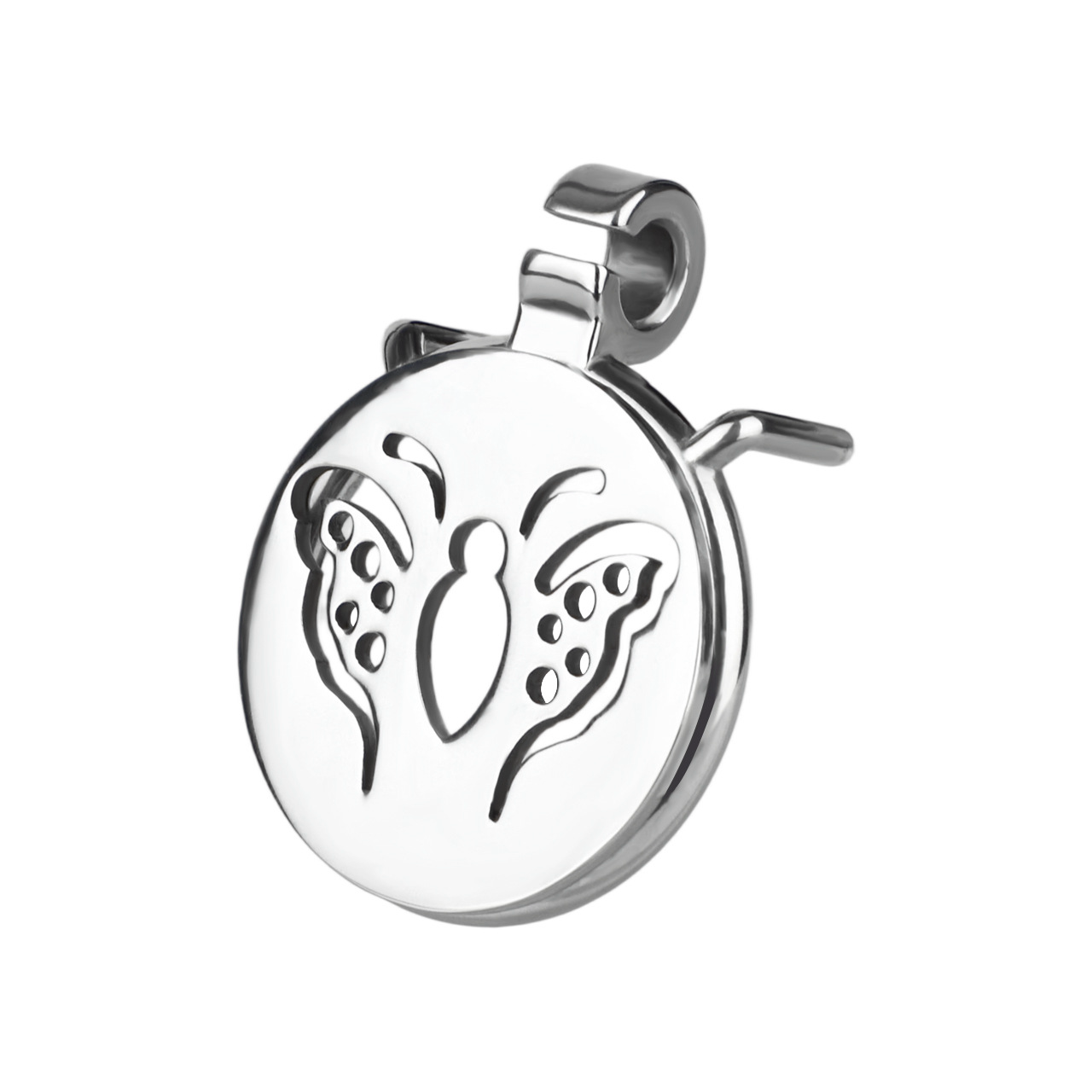 Metal Flat Butterfly Chastity Cage Small Micro Cock Lock for Men Sissy