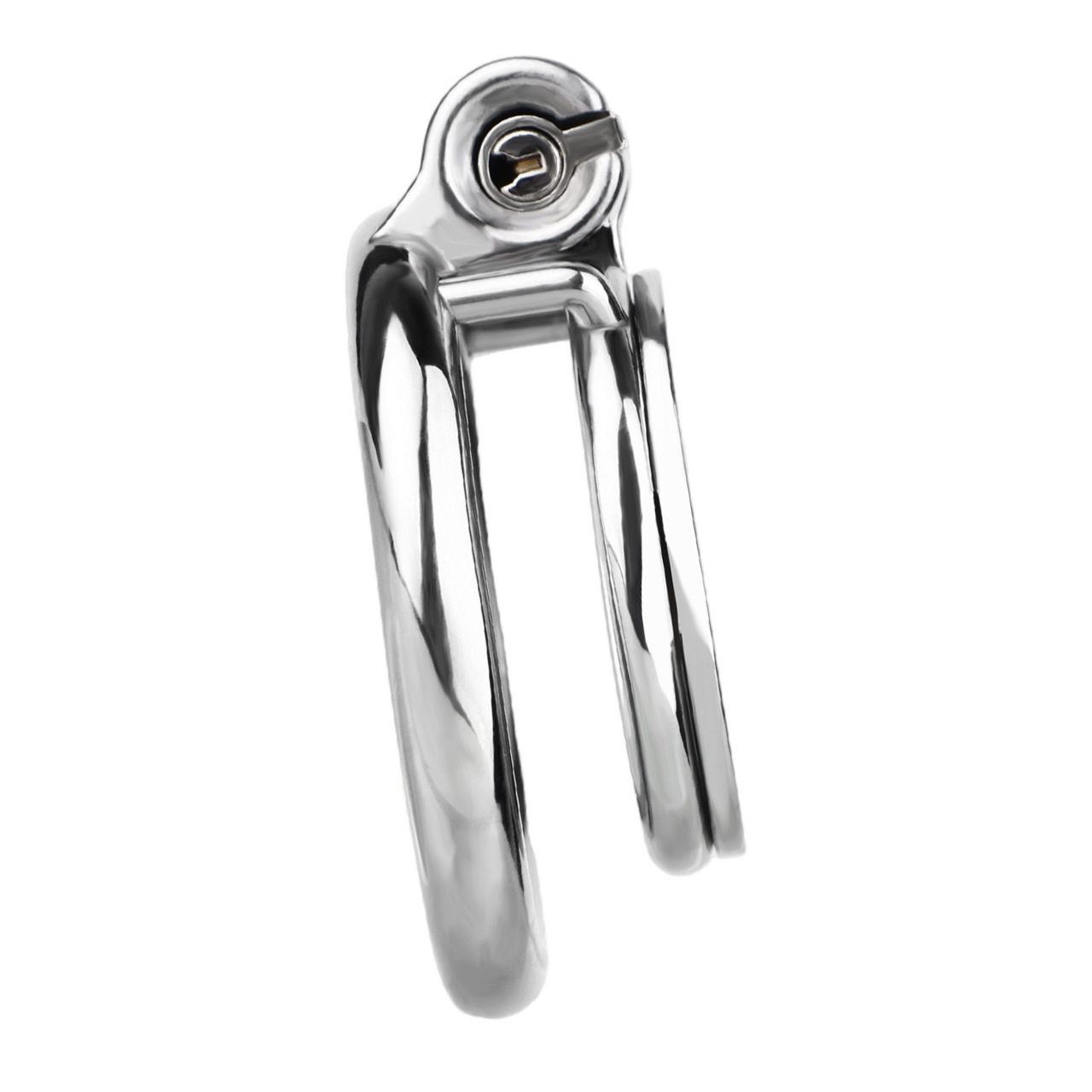 Metal Flat Butterfly Chastity Cage Small Micro Cock Lock for Men Sissy