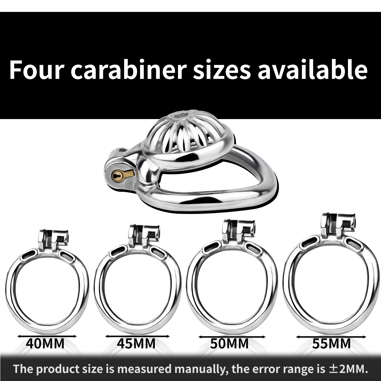 Tiny Metal Sunflower Chastity Cage Micro Flat Cock Cage with Detachable Silicone and Metal Catheter Urethral Tube and PU Belt