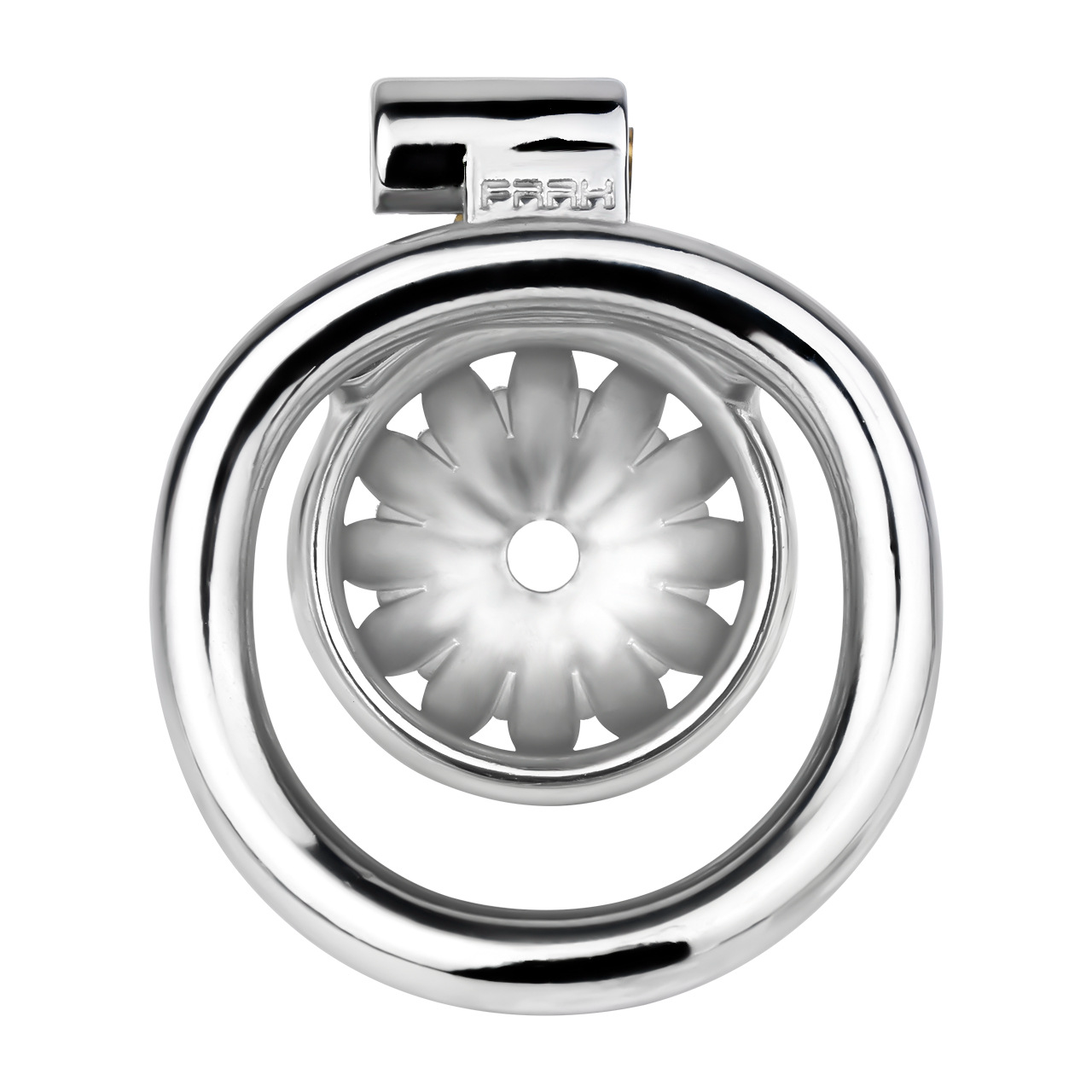 Tiny Metal Sunflower Chastity Cage Micro Flat Cock Cage with Detachable Silicone and Metal Catheter Urethral Tube and PU Belt