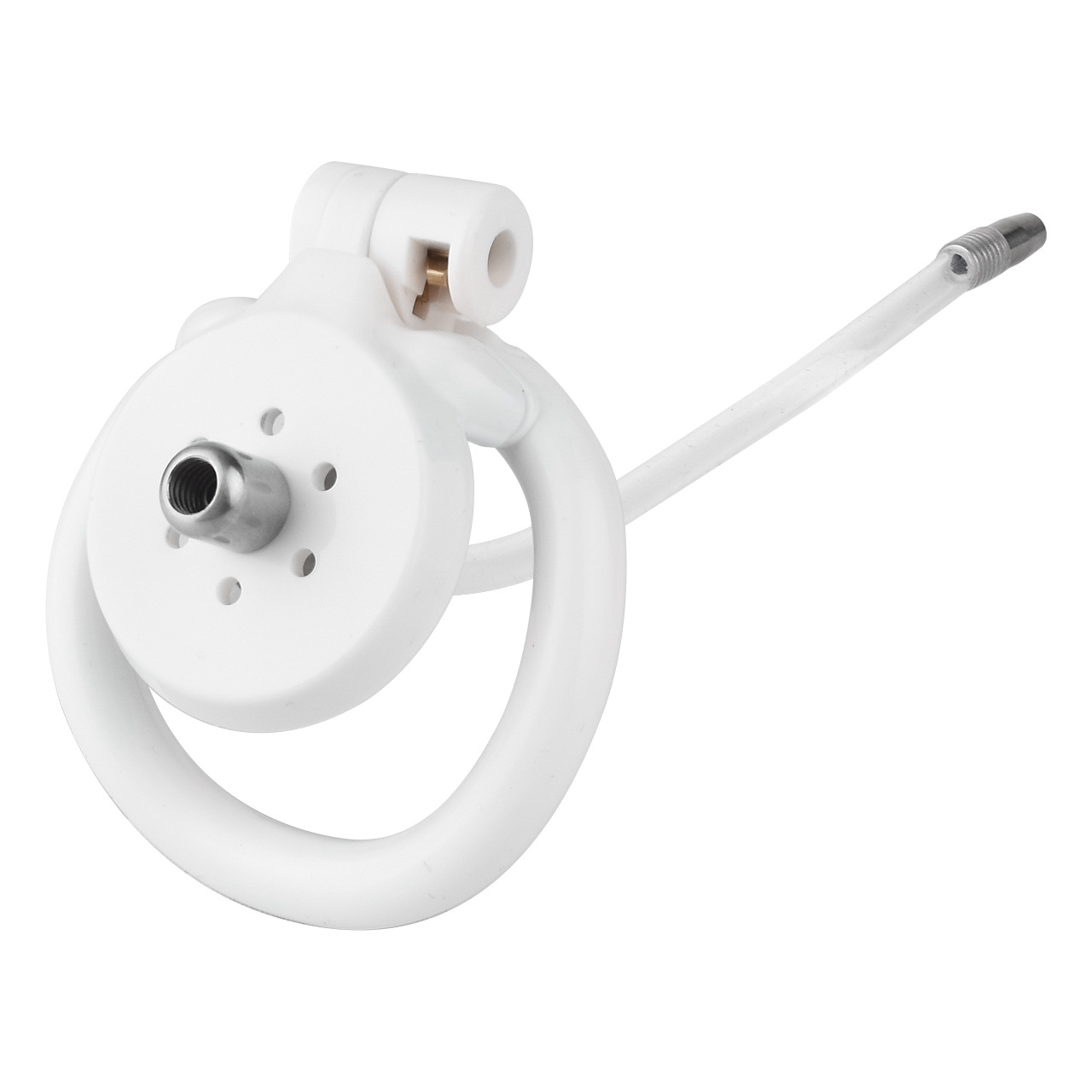small Inverted Chastity Cage with Removable Steel Ball Plug and Silicone Catheter