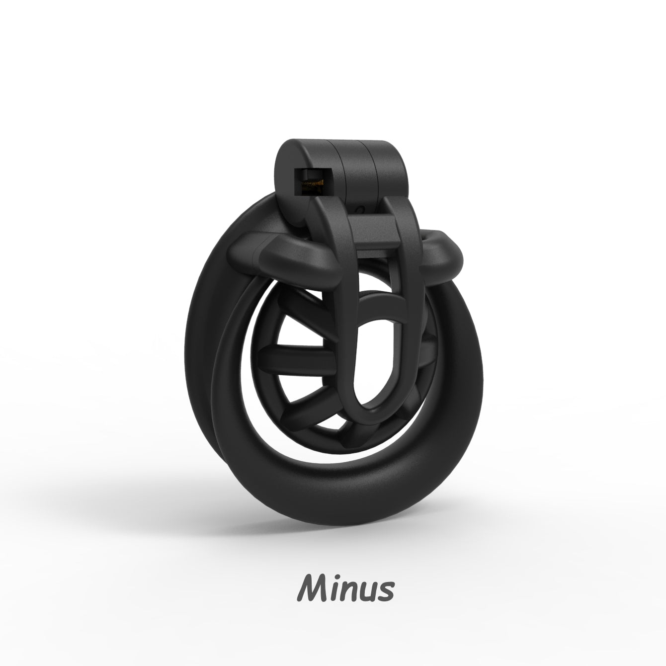 Positive/Negative Chastity Cage with Double-Arc Penis Ring Minus/Plus Resin Cock Cage