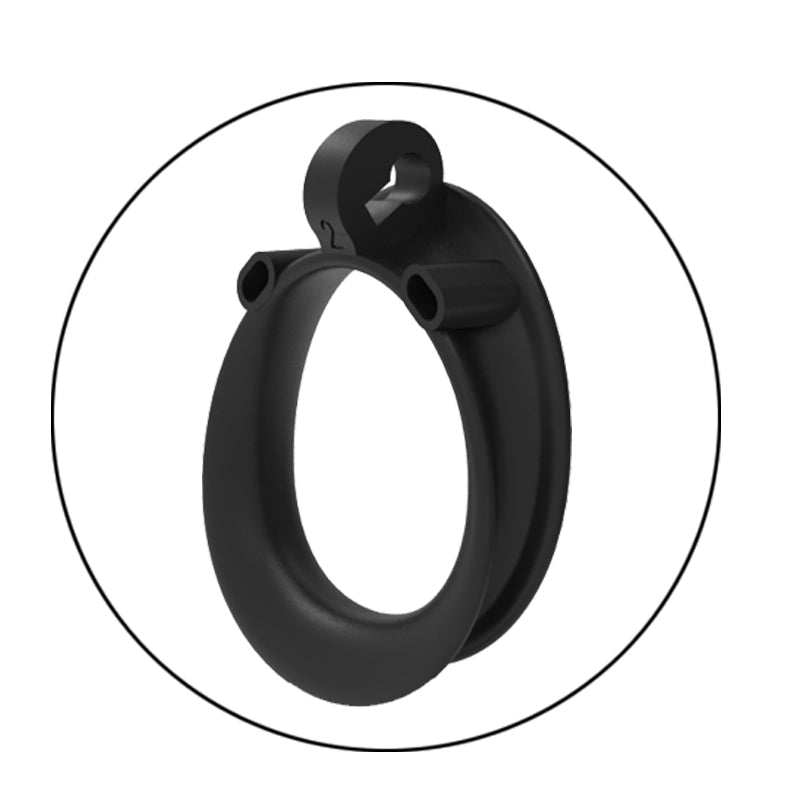 Positive/Negative Chastity Cage with Double-Arc Penis Ring Minus/Plus Resin Cock Cage