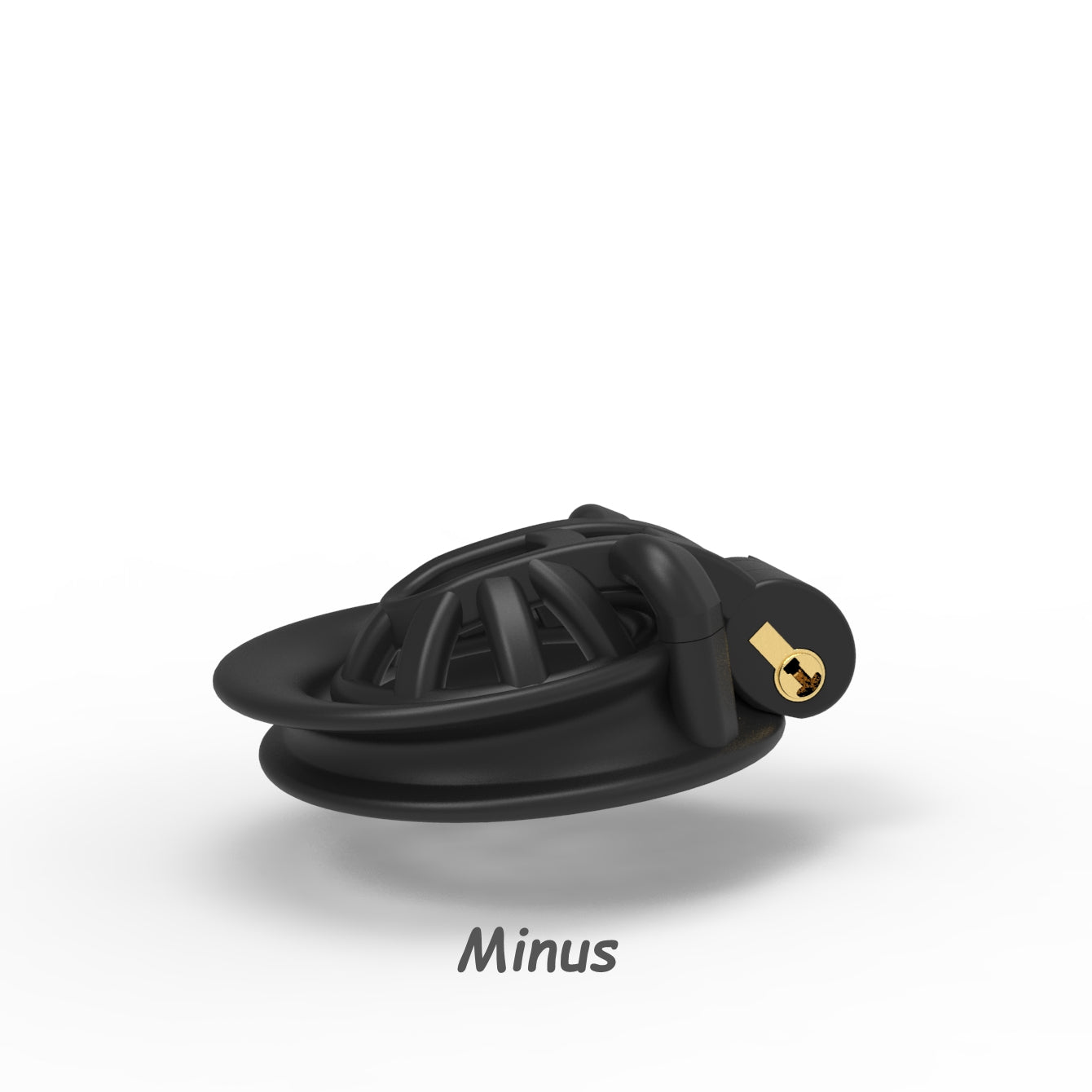 Positive/Negative Chastity Cage with Double-Arc Penis Ring Minus/Plus Resin Cock Cage