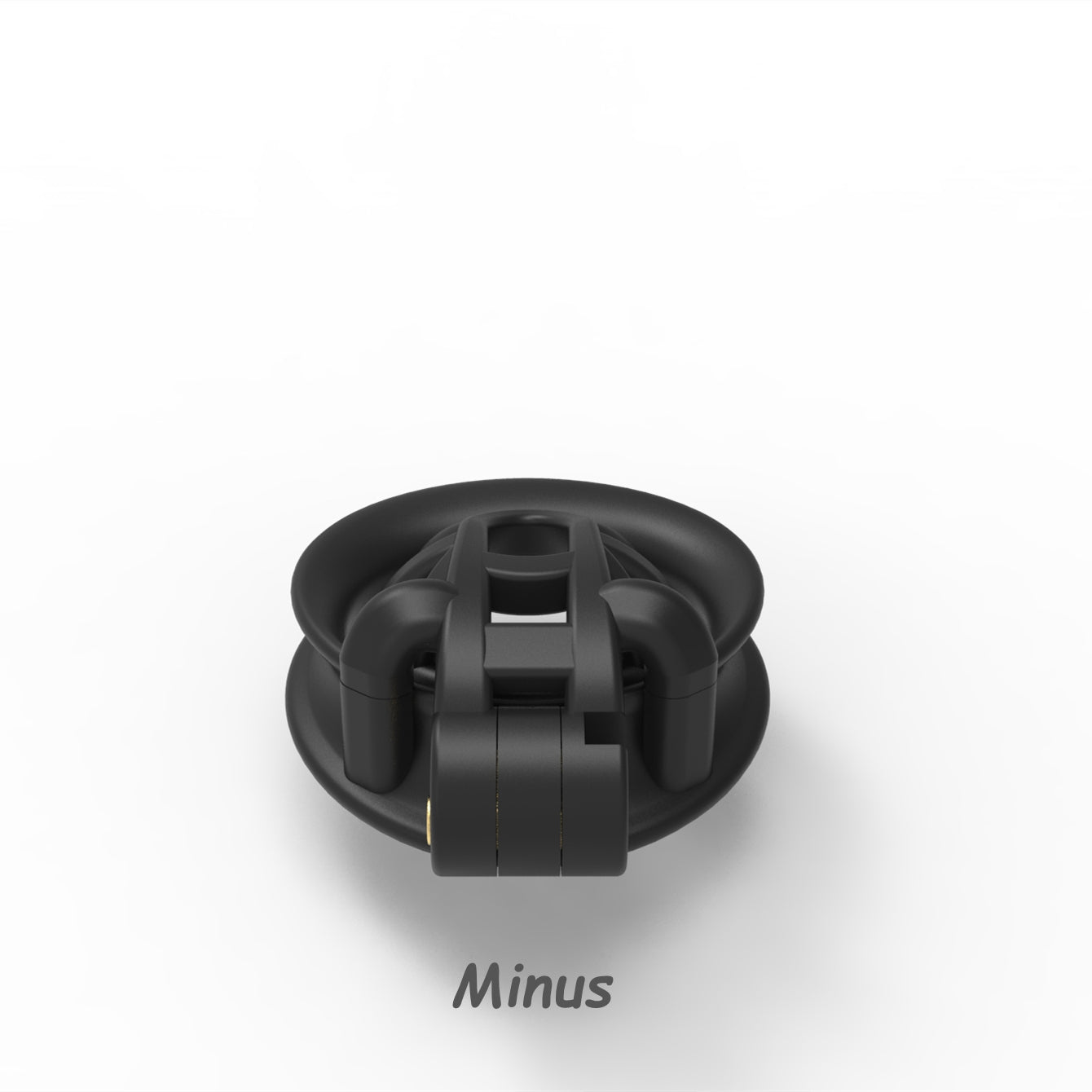 Positive/Negative Chastity Cage with Double-Arc Penis Ring Minus/Plus Resin Cock Cage