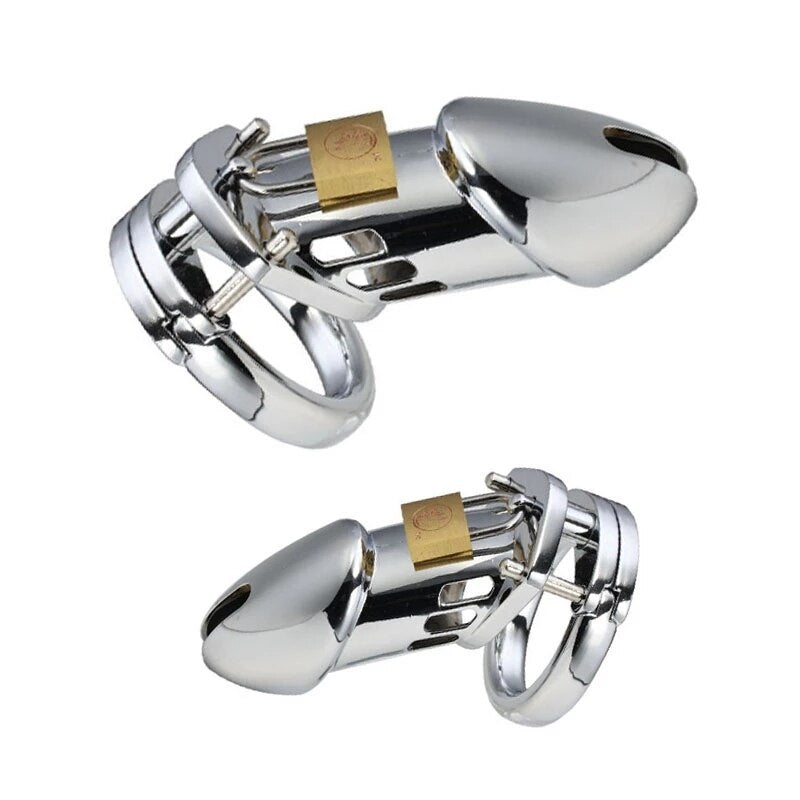 Stainless Steel Chastity Cage For Men Full Covered Metal Cock Cage For Cuckold Husband