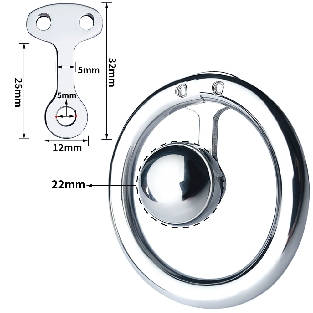 Micro Inverted Chastity Cage with Metal Ball Plug Super Mini Negative Cock Cage For Men and Sissy Ladyboy Femboy