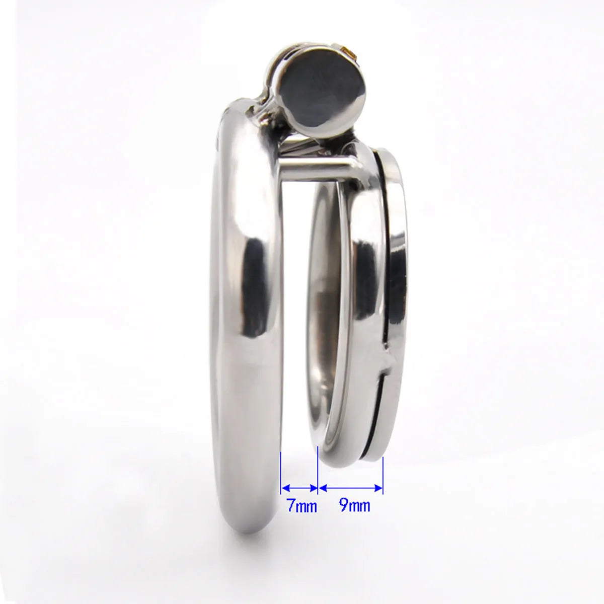 Tiny Flat Urethral Chastity Cage with Detachable Silicone Catheter and Spiked Ring Discreet Metal Cock Cage for small penis