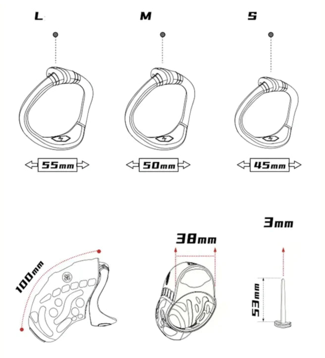 Wireless Remote Electric Shock Chastity Cage Set - KeepMeLocked