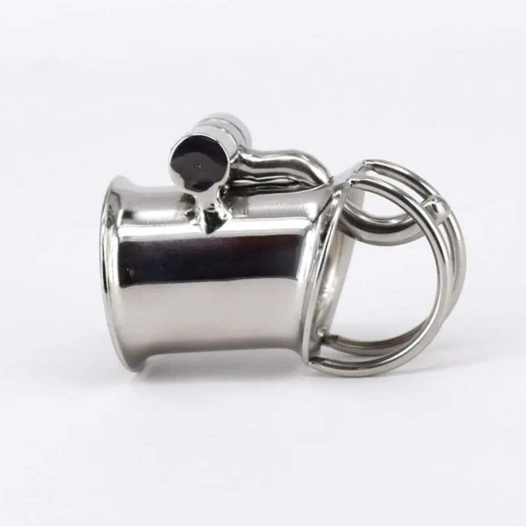 Metal PA Chastity Cage Prince Albert Cock Cage Penis Piercing Lock For BDSM Play