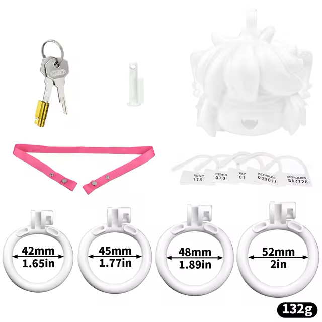 Cute 3D Printing Ninja Chastity Cage with Belt Tiny Resin Cock Cage for Men