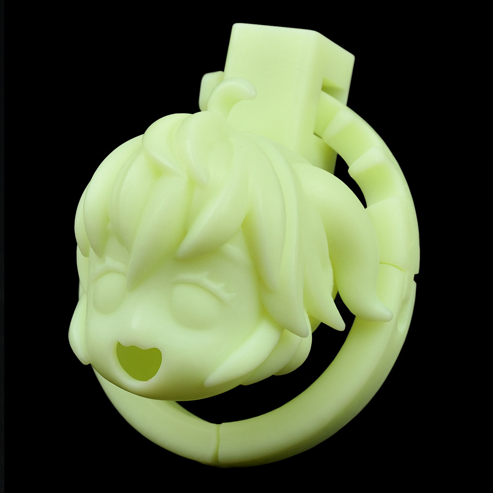 Built-in Adjustable 3D Printed Anime Chastity Cage handcuff deisgned base ring cute cock cage for men and sissy