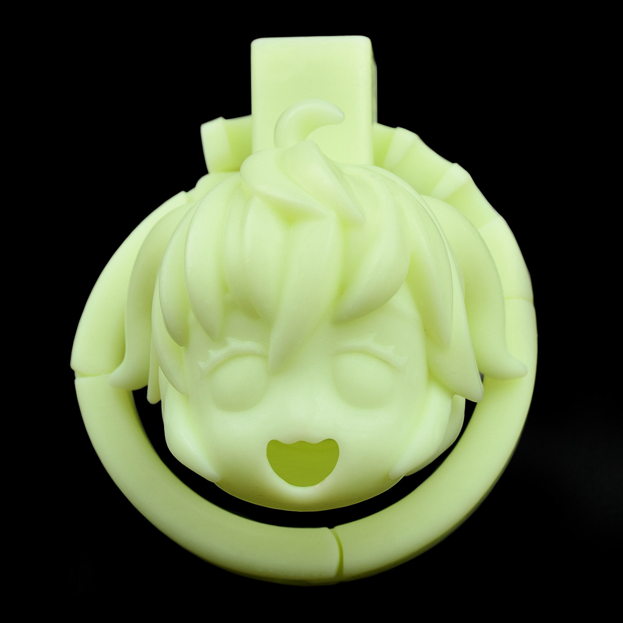 Built-in Adjustable 3D Printed Anime Chastity Cage handcuff deisgned base ring cute cock cage for men and sissy