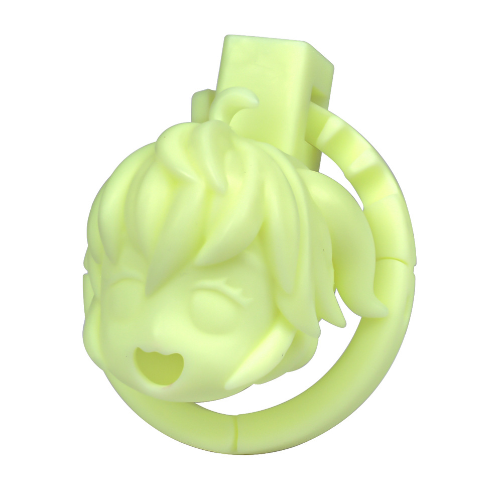 Built-in Adjustable 3D Printed Anime Chastity Cage handcuff deisgned base ring cute cock cage for men and sissy