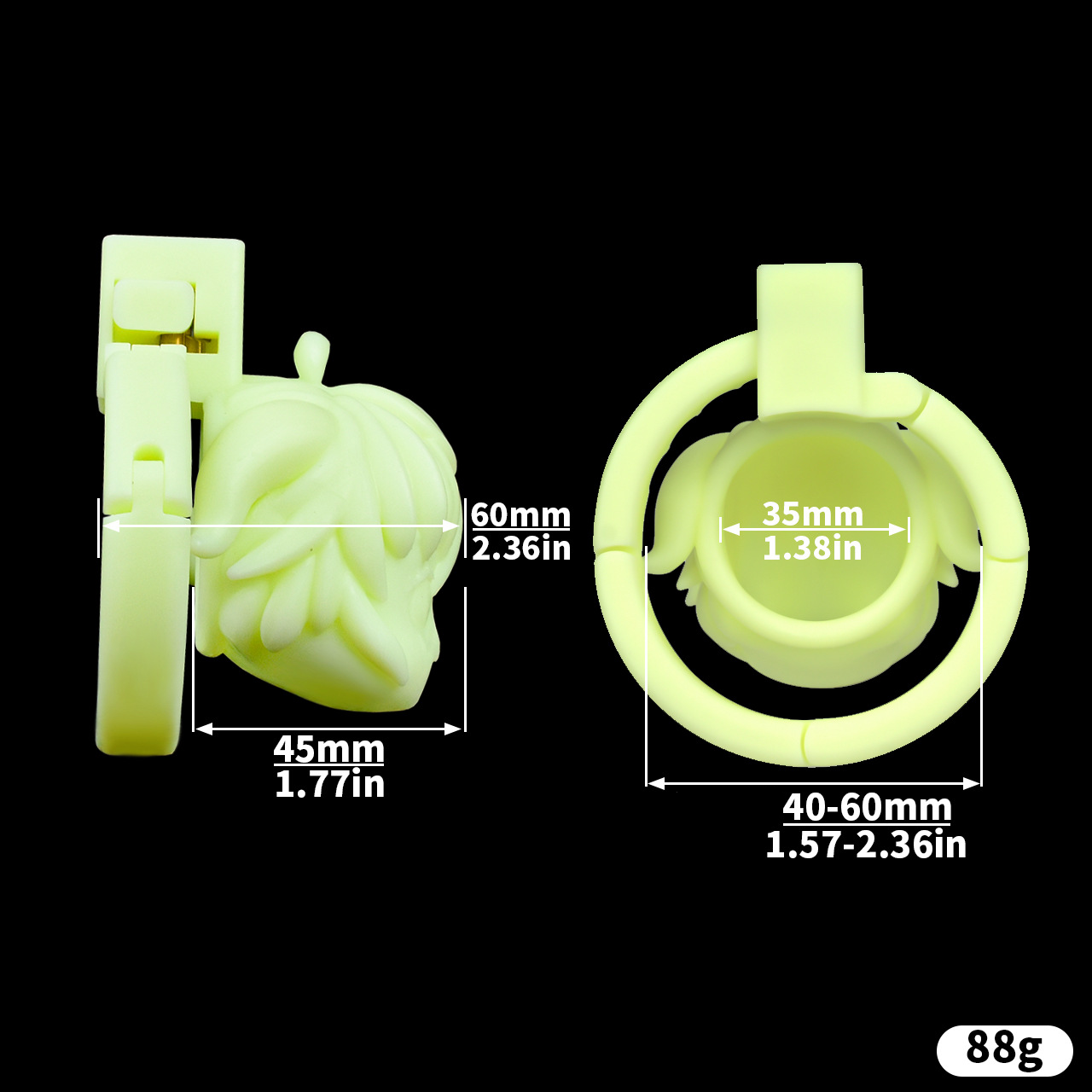 Built-in Adjustable 3D Printed Anime Chastity Cage handcuff deisgned base ring cute cock cage for men and sissy