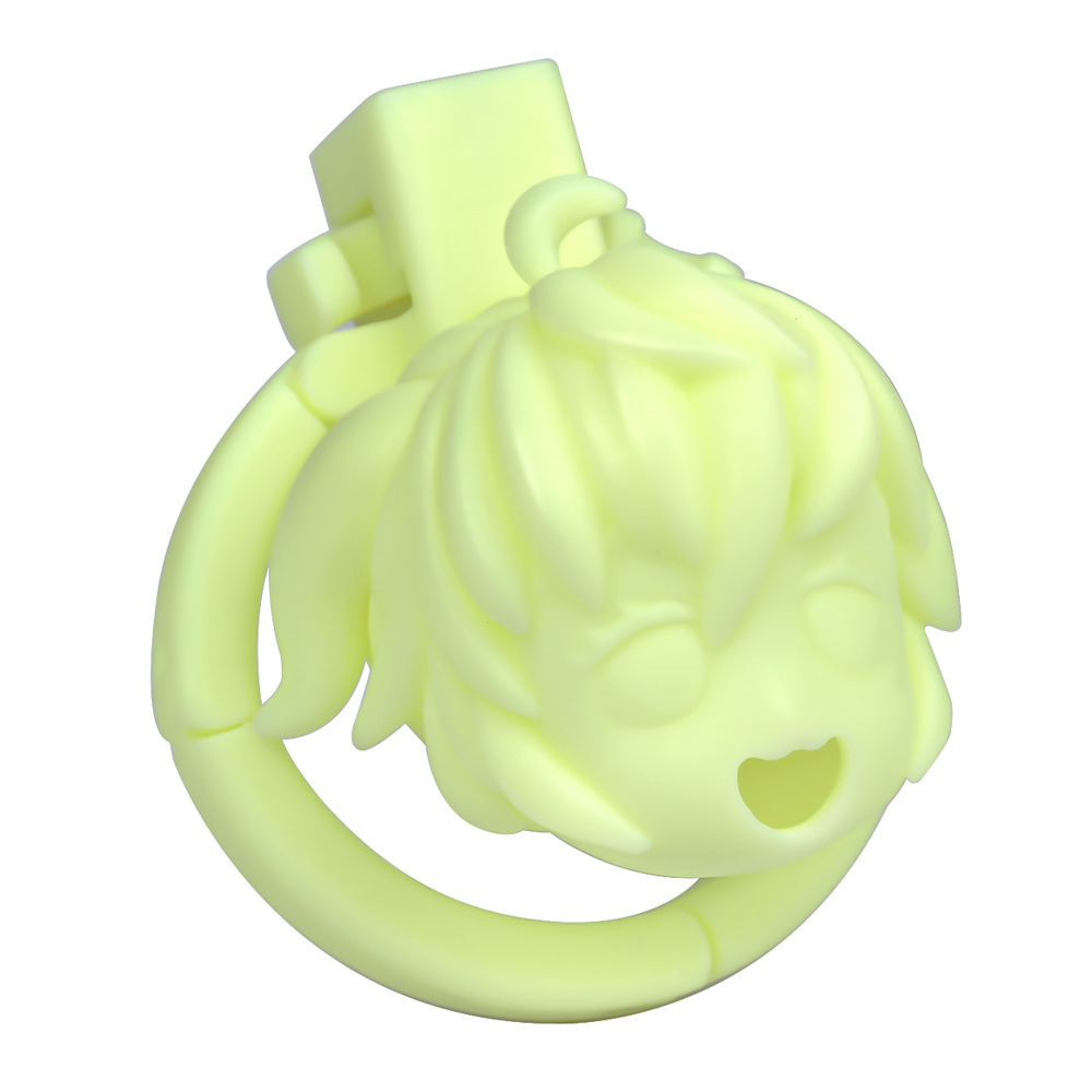 Built-in Adjustable 3D Printed Anime Chastity Cage handcuff deisgned base ring cute cock cage for men and sissy