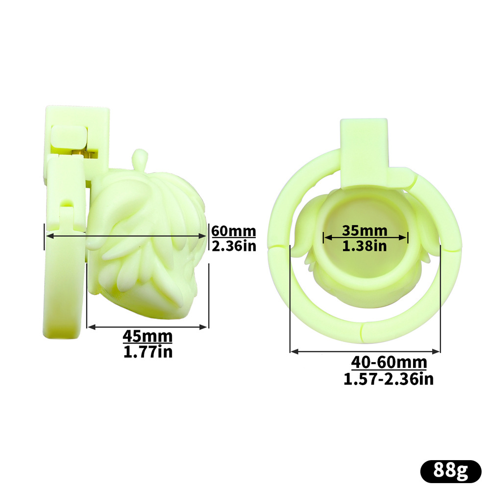 Built-in Adjustable 3D Printed Anime Chastity Cage handcuff deisgned base ring cute cock cage for men and sissy