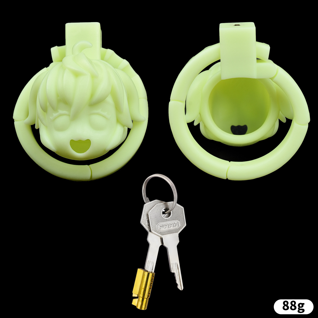 Built-in Adjustable 3D Printed Anime Chastity Cage handcuff deisgned base ring cute cock cage for men and sissy