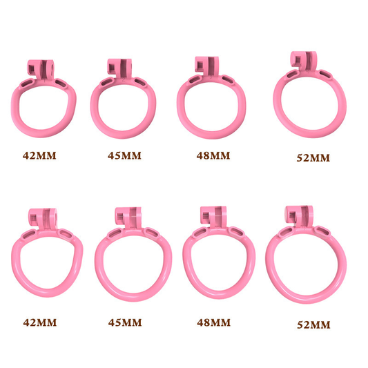 Pink Resin Chastity Cage with Removable Soft Spikes Sex Punishment for Sissy