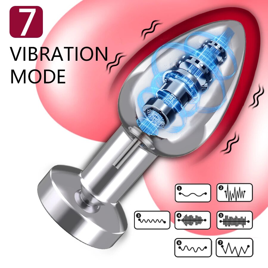 7 Vibration Mode Anal Plug - Remote Control Butt Plug Massager Sex Toy For Gay Men and Women