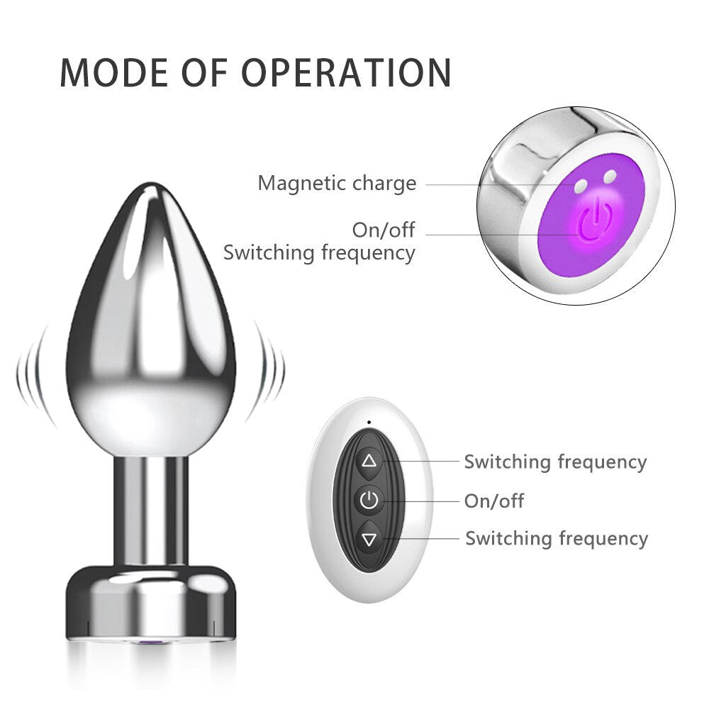 7 Vibration Mode Anal Plug - Remote Control Butt Plug Massager Sex Toy For Gay Men and Women