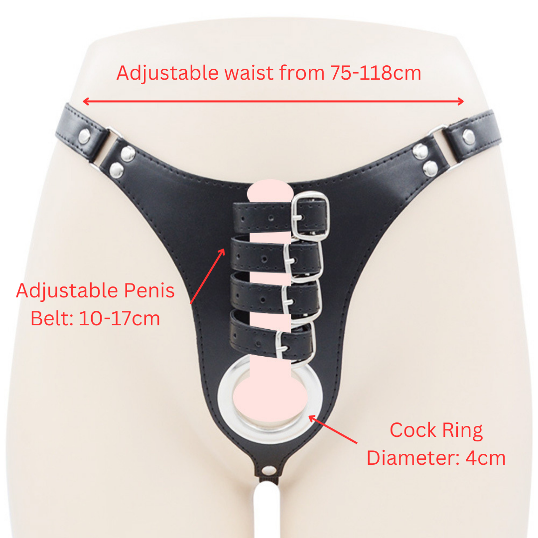 PU Leather Male Chastity Belt Penis Bondage Panties BDSM Cock Dick Harness Gear