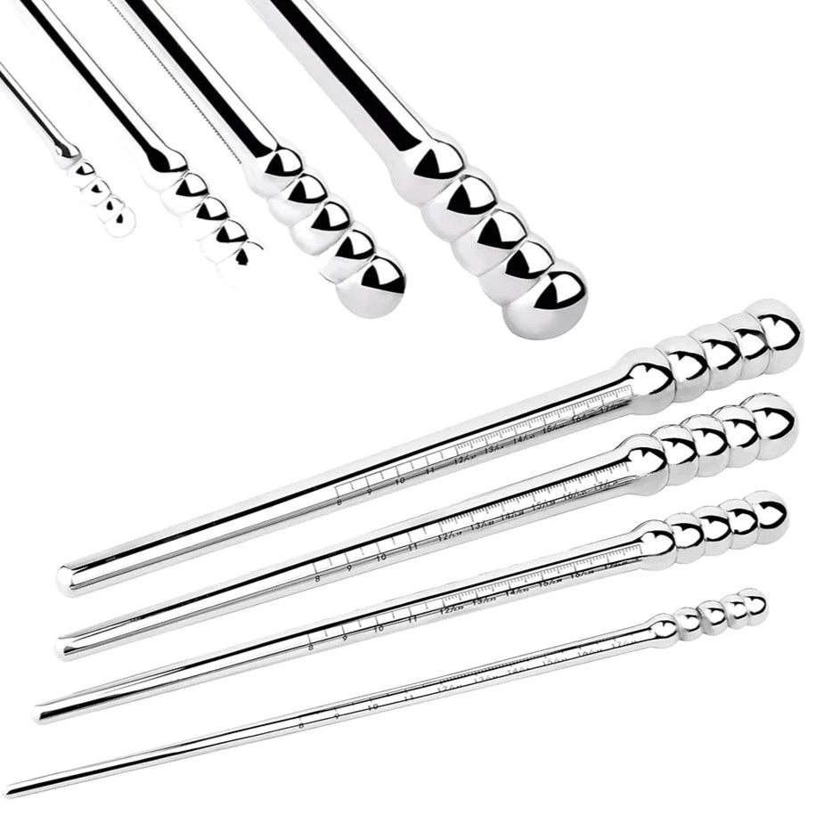 Thermometer Urethral Sounding Dilator & Anal Plug 304 Stainless Steel Penis Head Glans Stick