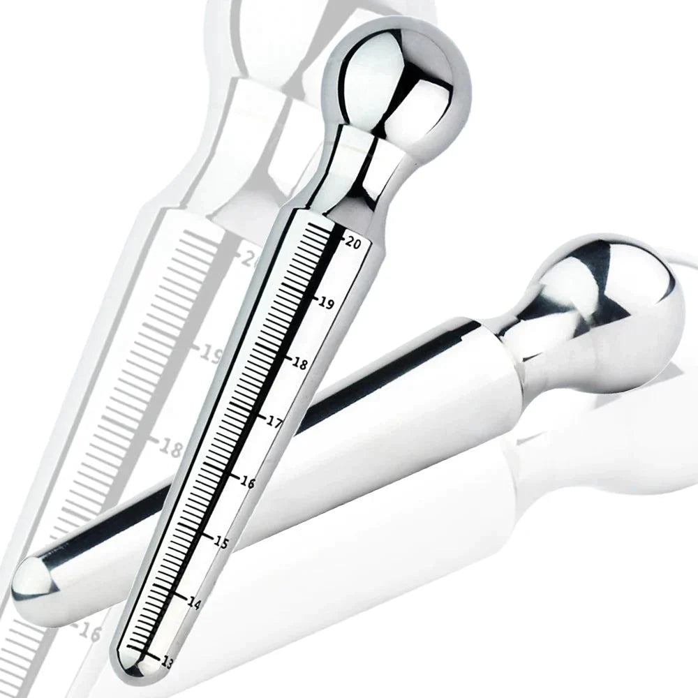 Stainless Steel Thermometer Butt Plug & Glans Penis Dilator - ChastityForMan