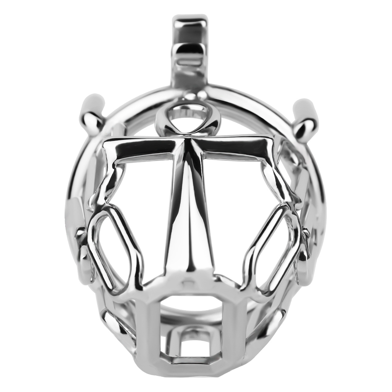 Male Chastity Cage with Comfort Urine Opening Stainless Steel Cock Cage