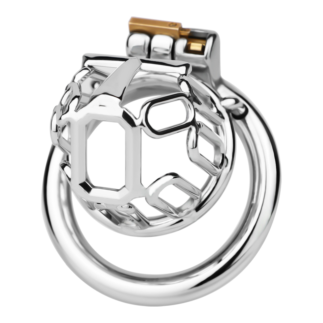 Male Chastity Cage with Comfort Urine Opening Stainless Steel Cock Cage