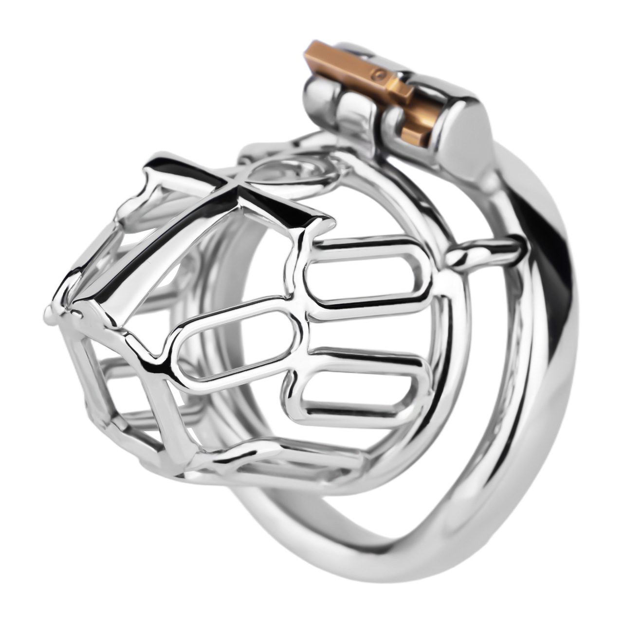 Male Chastity Cage with Comfort Urine Opening Stainless Steel Cock Cage