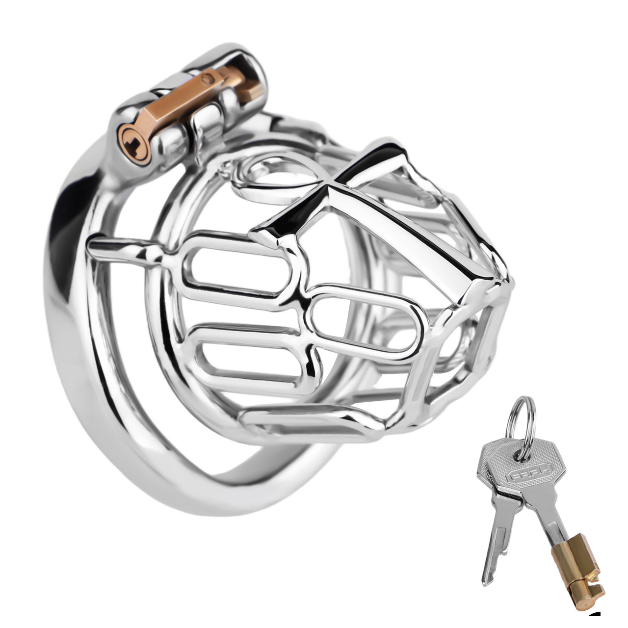 Male Chastity Cage with Comfort Urine Opening Stainless Steel Cock Cage