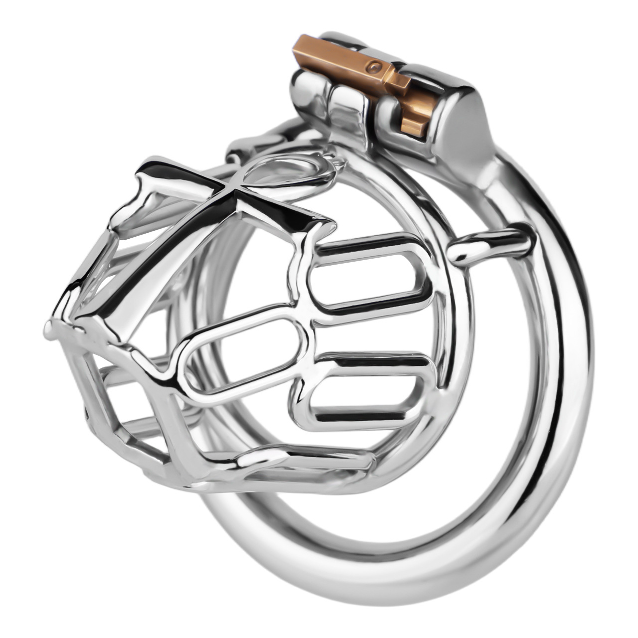 Male Chastity Cage with Comfort Urine Opening Stainless Steel Cock Cage